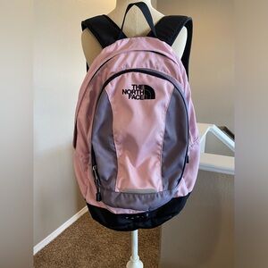 The North Face Pink and Gray Backpack